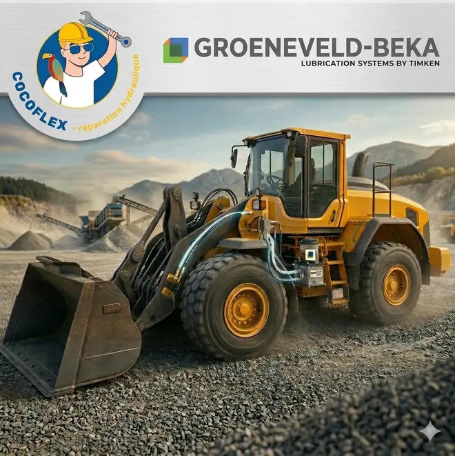 Cocoflex est agréé Groeneveld Beka, il entretient et dépanne les systèmes de graissage automatique pour tracteur, pelle et engin de chantier en Brocéliande